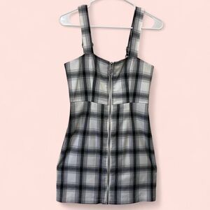Women’s Small Forever 21 90’s Grunge Vintage Inspired Plaid Jumper Mini Dress